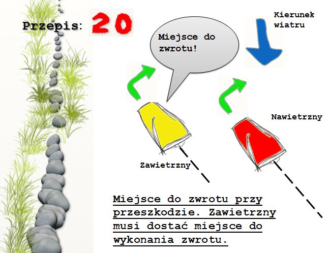 Przepis 20 — miejsce do zwrotu przy przeszkodzie